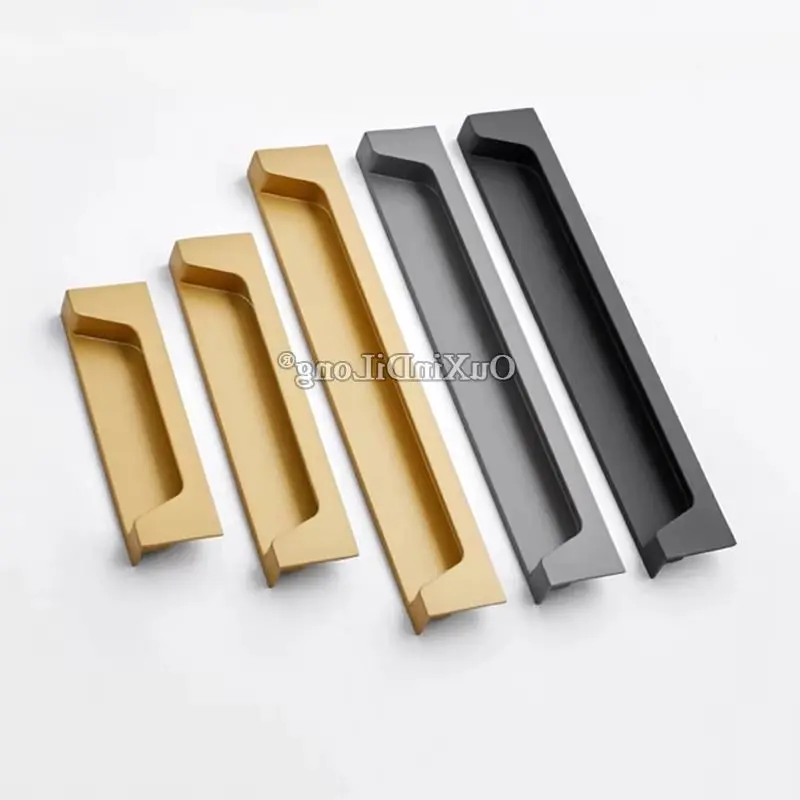 

Stunning 10PCS Zinc Alloy Recessed Furniture Pulls Handles Invisible Hidden Cupboard Wardrobe Closet Dresser Cabinet Door Pulls