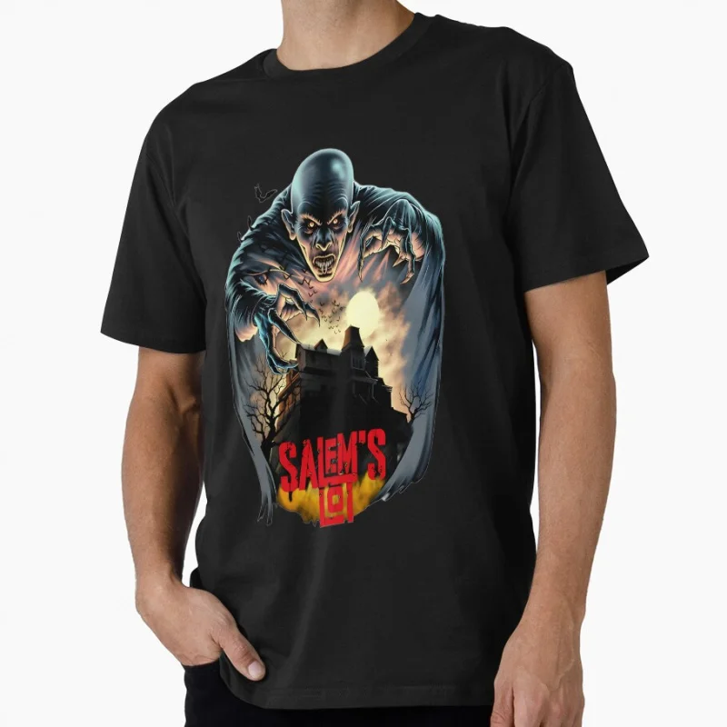

Salem’s Lot Ver.2 80s Horror movie Nosferatu Vampire Scary Halloween Gift T shirt Large size Tops 100% cotton printed Clothes