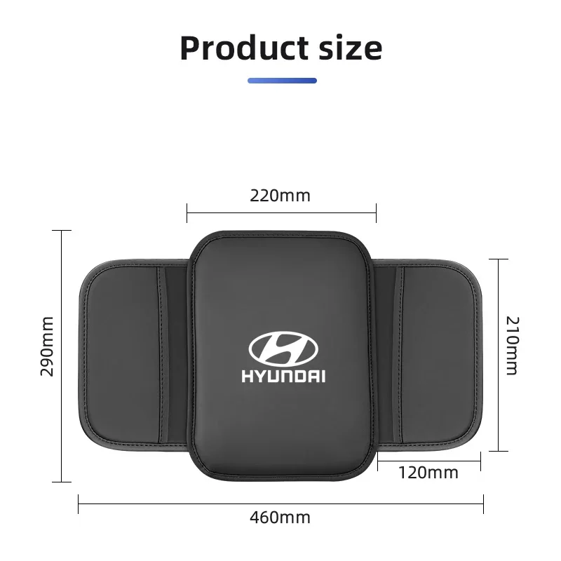 مسند ذراع السيارة صندوق حصيرة تستيفها وسادة واقية لشركة هيونداي I30 I20 IX35 I40 توكسون جيتز فيلوستر كونا إلنترا #6