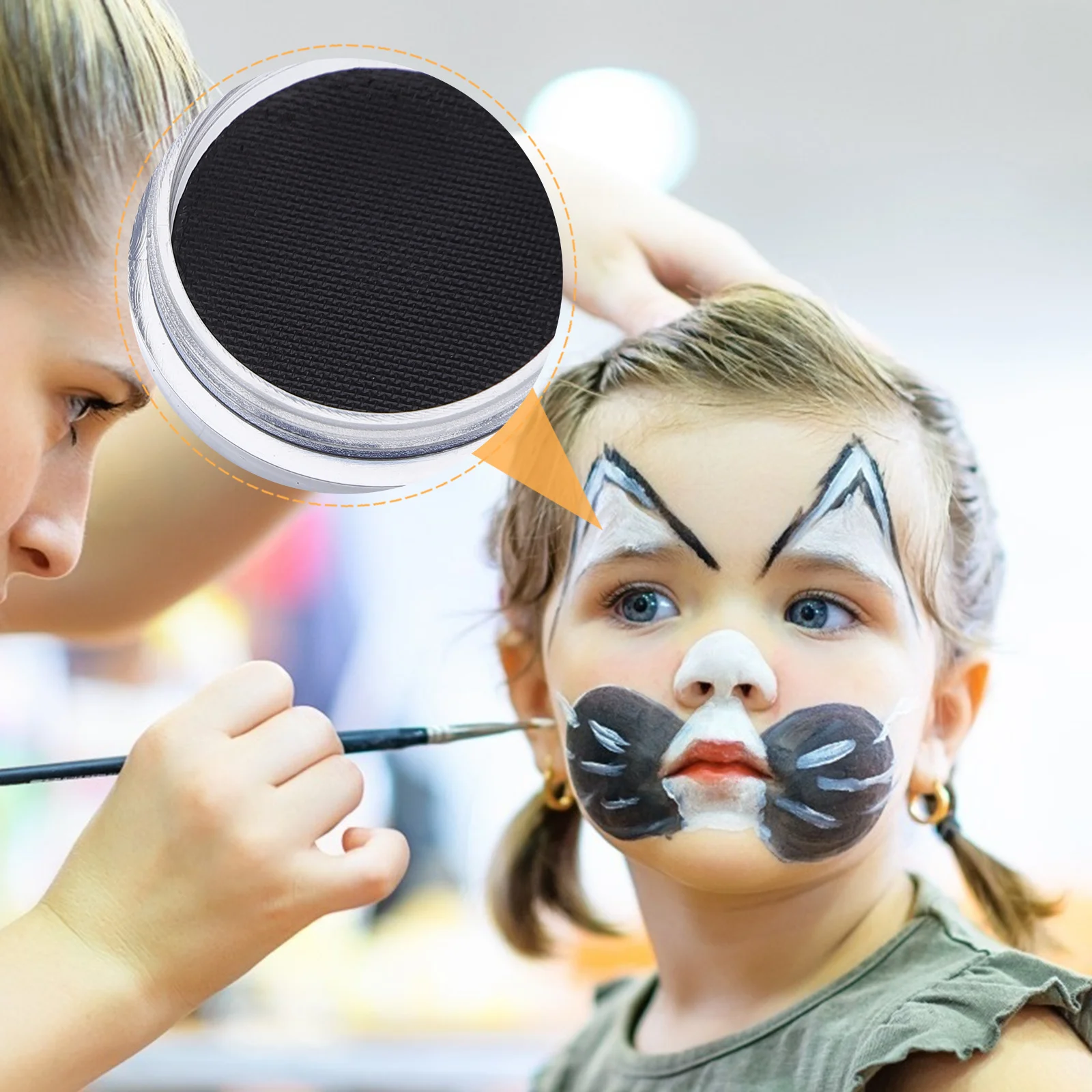 2Pcs Face Paint Kit Black White Wax Waterproof Halloween Body Paint Set Special Effects Makeup Party Carnival