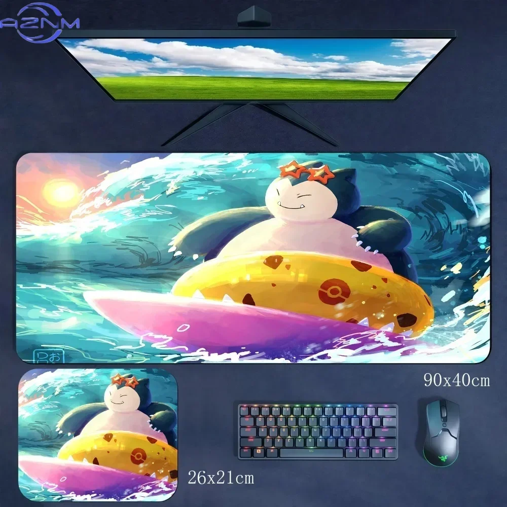 Large Size Non-slip and Dirt-resistant Student Writing Desk Mat Multi-size Cute Pokémon Snorlax Animal Print Rubber Mouse Pad