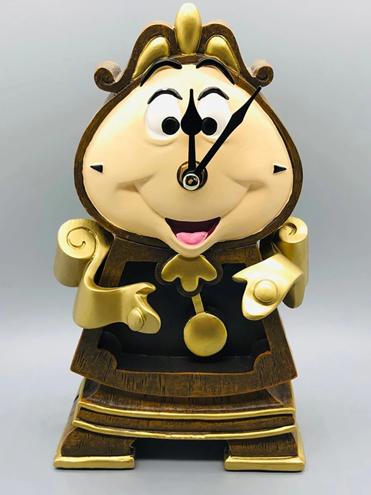 Disney la belle et la bête Cogsworth Mr horloge 24 cm Figurine Collection décoration jouets Pvc modèle cadeaux de noël