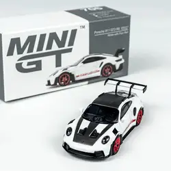 1:64 911 992 GT3 RS White car carbon cover Microalloy die casting model, boy toy, children's gift