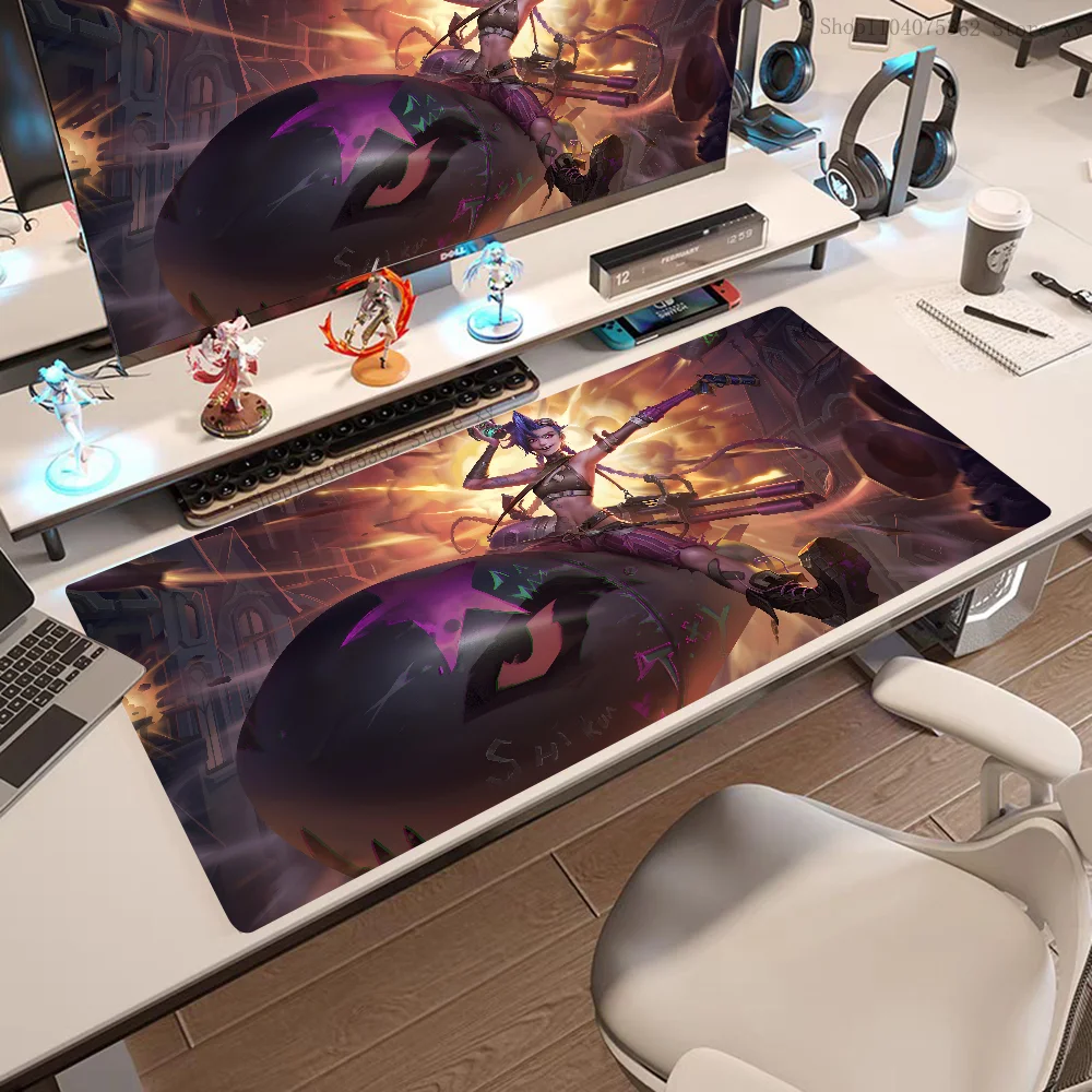 Game Arcane League Of Legends Anime Mousepad Large Keyboard Desk Mat Gaming Mouse Pad LockEdge Non-slip Mat