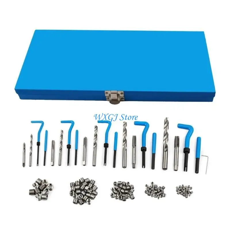 

37JE Mechanics Choose Thread Repair Tools Versatile Precisions Insert set Easy to Use Thread Fix with Storage for Stable Fixes