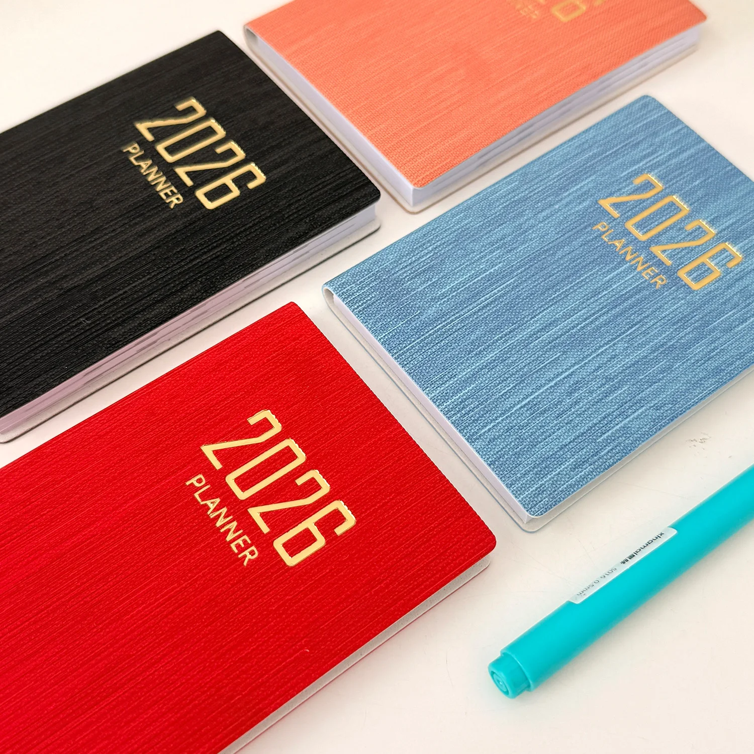 2026 365-Day المحمولة A7 جيب مخطط غطاء بولي يوريثان الجدول اليومي الأسبوعي دفتر التقويم مجلة الكتب اللوازم المكتبية المدرسية #5