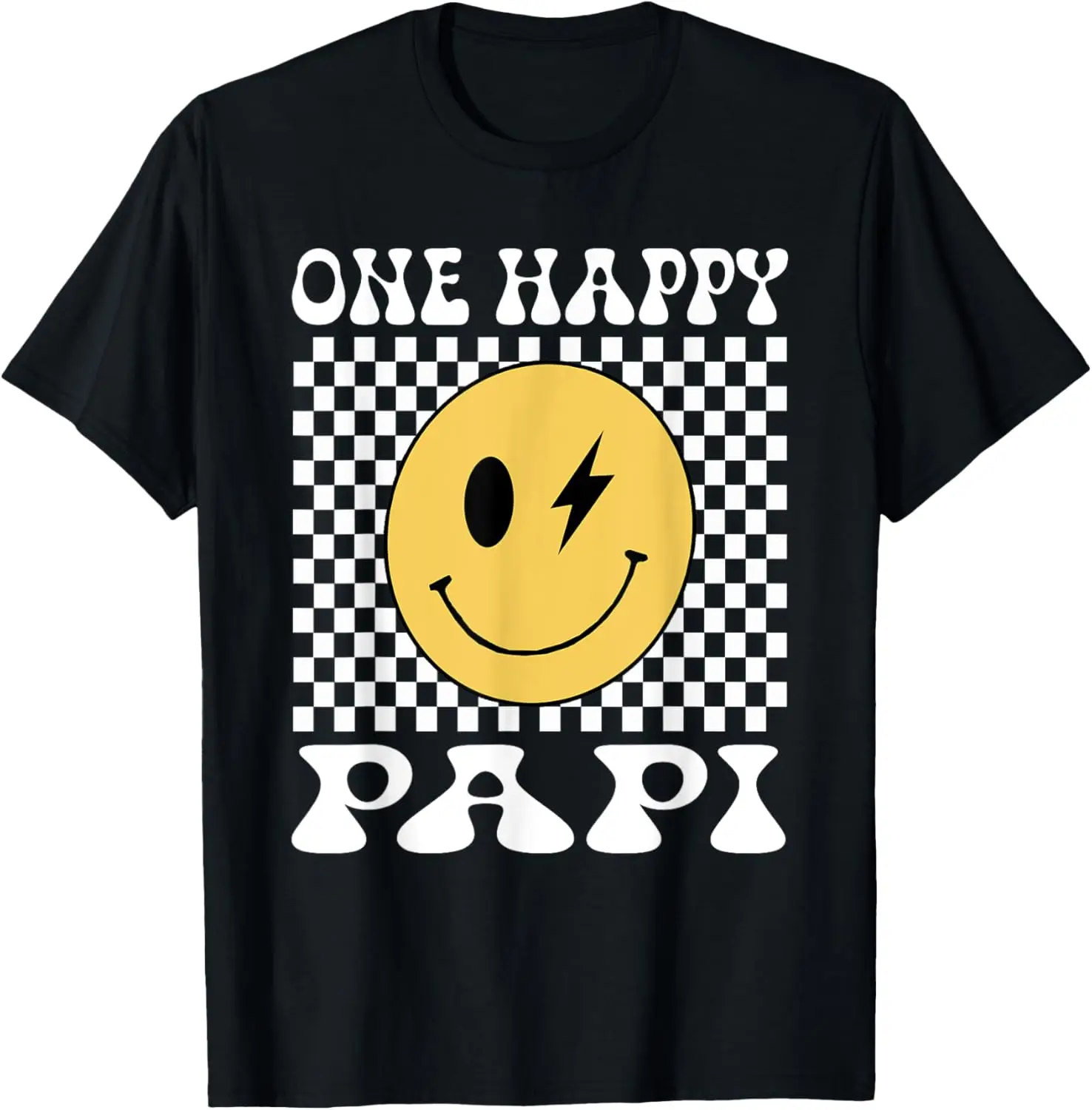 Groovy Papi One Happy Dude Birthday Family Matching T-Shirt