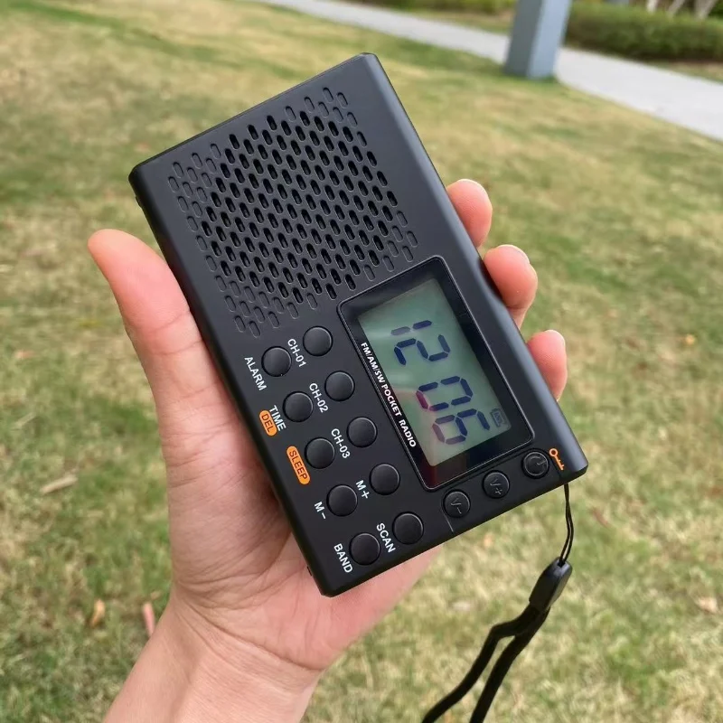 

Портативное радио с аккумулятором, FM-коротковолновое цифровое радио с таймером сна, портативное маленькое радиоприемник с батарейным питанием