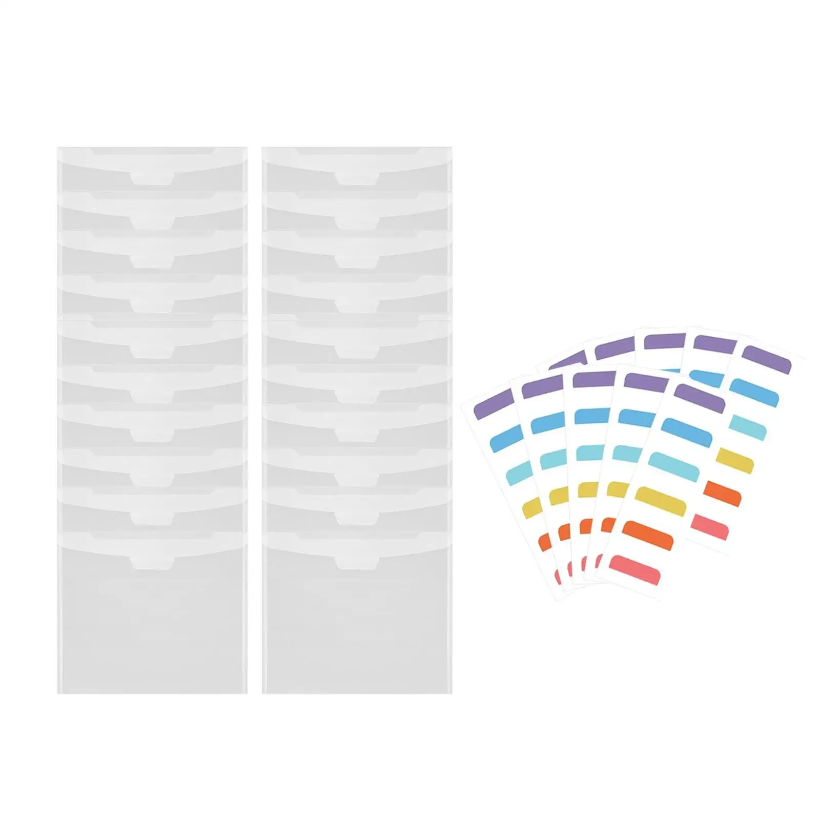 36x مجلدات المستندات مغلفات ملفات مقاومة للغبار مع 60 علامة تبويب مؤشر مغلفات المستندات لاستلام الفواتير وبطاقات جواز السفر والصور المنزلية