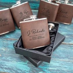 Fiaschetta personalizzata, fiaschetta con monogramma incisa personalizzata, boccetta di whisky, regalo per lui