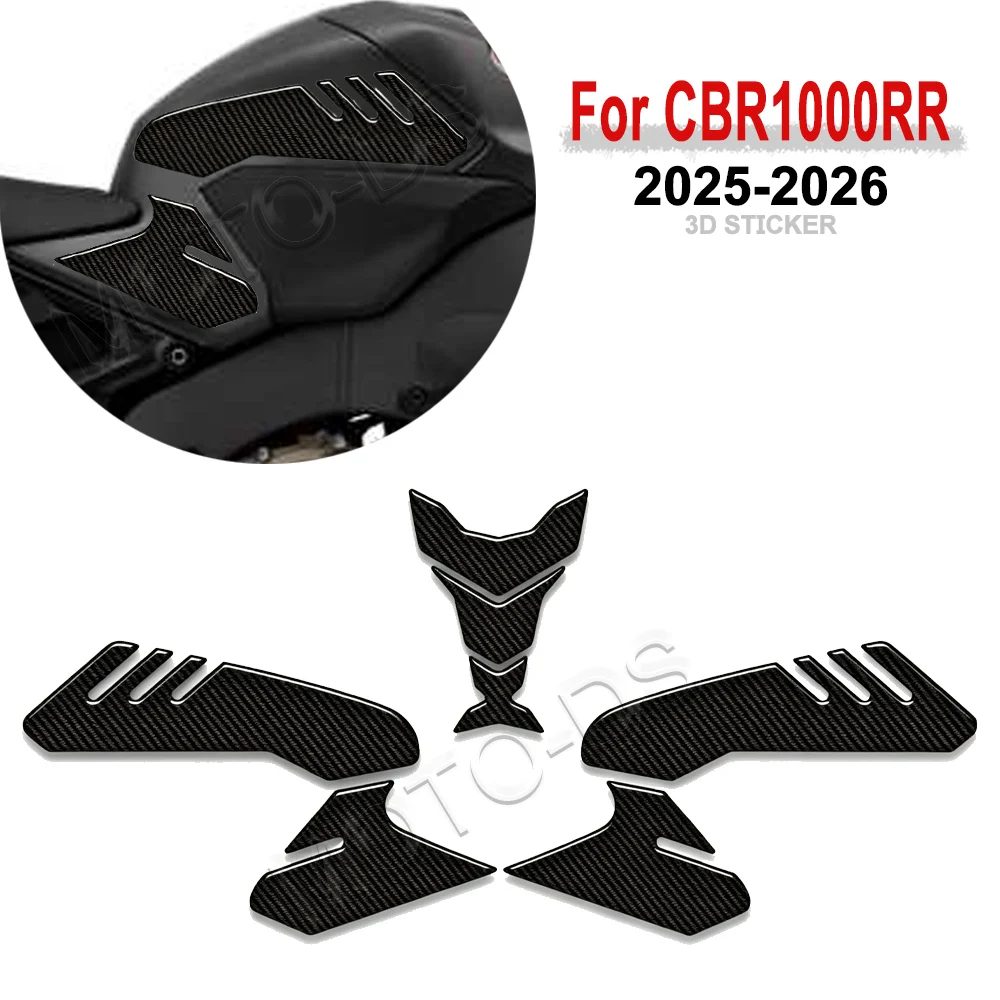 

Motorcycle For CBR1000RR CBR 1000RR Tank Pad Cap Grips Gas Fuel Knee Stickers Decals Protection Carbon Fiber 2025 2026