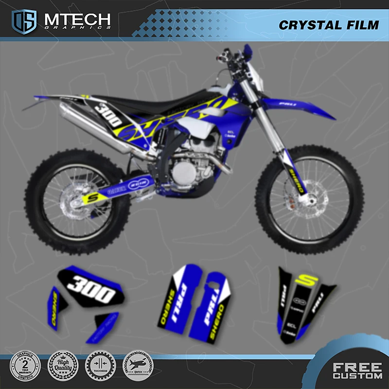 DSMTECH  Custom Team Graphics Decals Stickers Kit For SHERCO Sticker 2017 2018 2019 2020 2021 2022 SE SEF 009