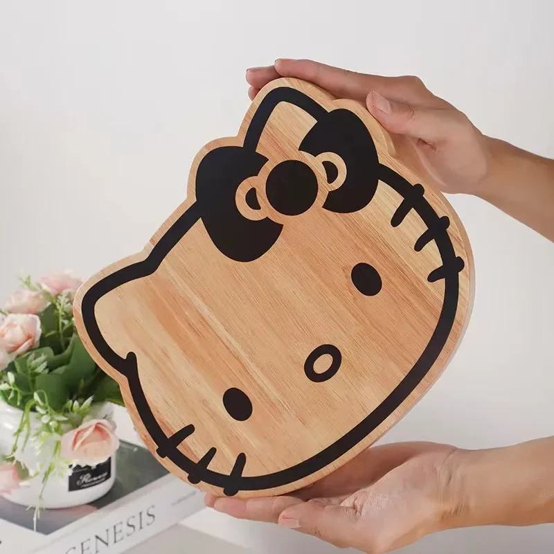 Sanrio Kawaii Hello Kitty Chopping Board Anime Home Kitchen Fruit Breakfast Wood Durable Multi Functional Healthy Chopping Board