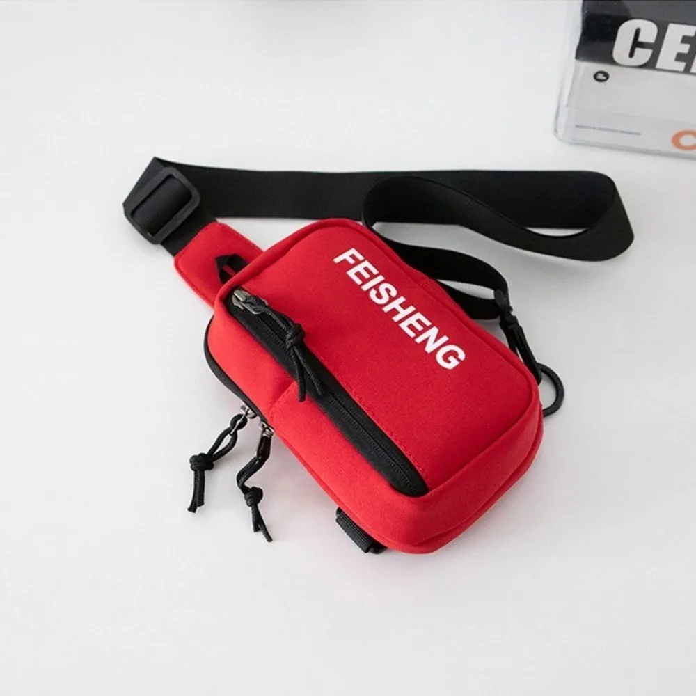 

Nylon Men's Chest Bag Multifunctional Large Capacity Shoulder Crossbody Bag Korean Style Adjustable Shoulder Sports Waist Bag