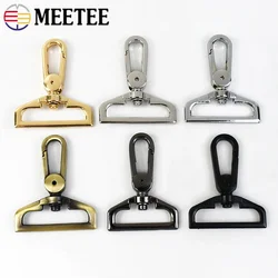 2/5Pcs Meetee 25/32/38mm Metal Bag Strap Buckle Swivel Lobster Clasp Small Carabiner Keychain Snap Hook DIY Hardware Accessories