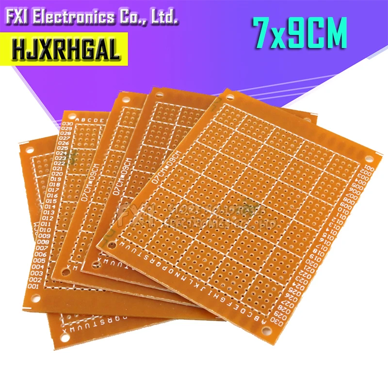 

100 шт. 7x9 см 7*9 DIY Прототип бумаги PCB Универсальный Эксперимент матричная печатная плата igmopnrq