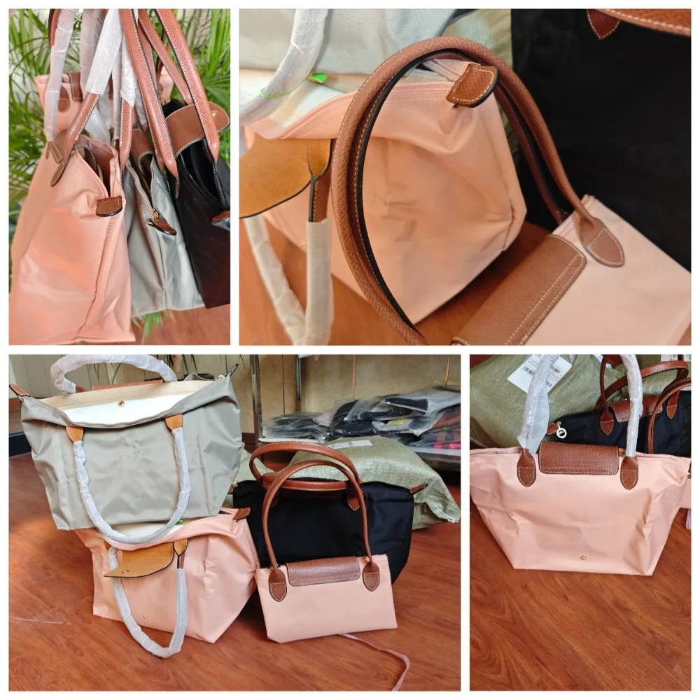 

Multi functional large capacity Y2K women's folding bag, large long handled nylon single shoulder classic mommy bag