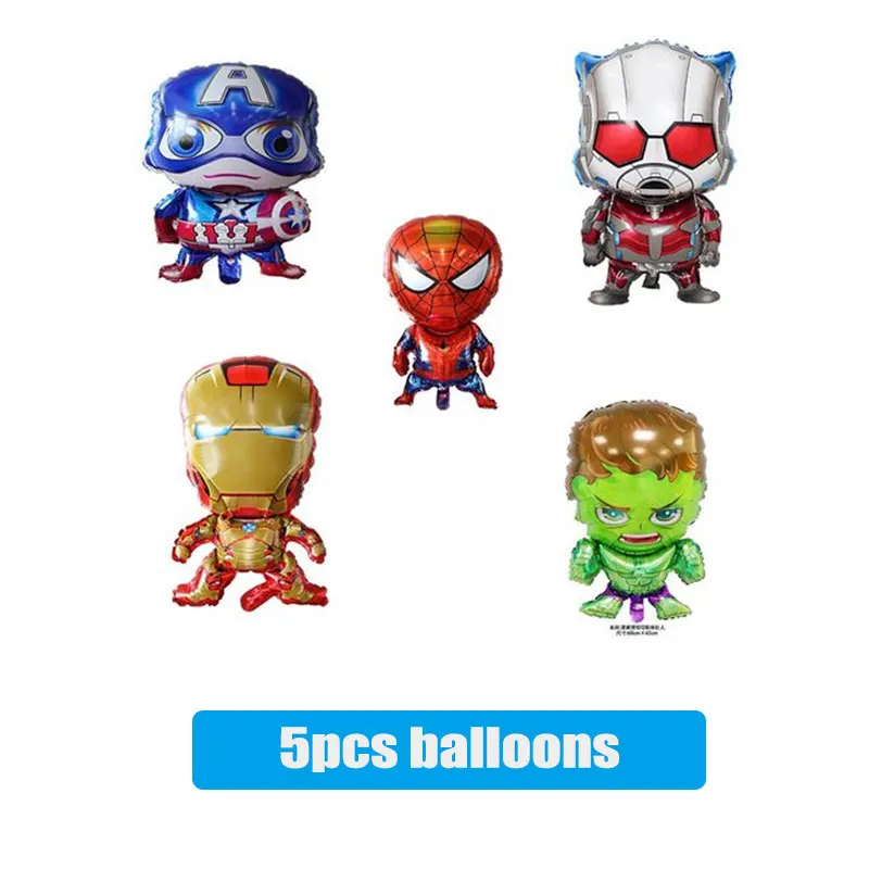 Marvel Birthday Decoration bicchieri di carta piatti Avengers forniture per feste stoviglie tovaglia sfondo palloncini supereroi favore per bambini