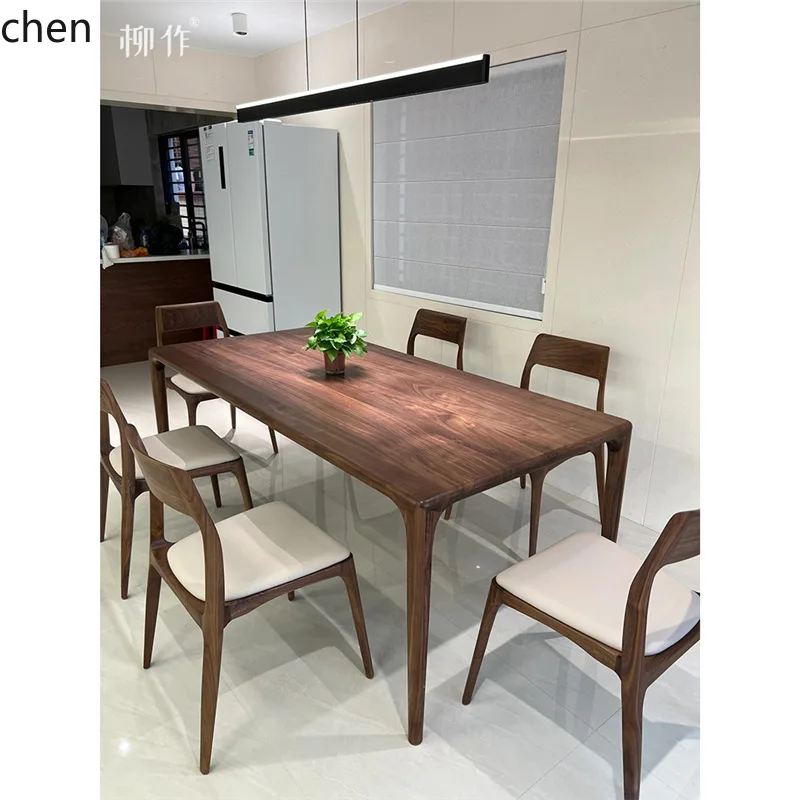 

PYH Dining Table and Chair Set Dining Table Living Room Home Office Restaurant Tea Table Rectangular Solid Wood