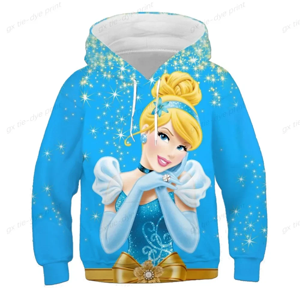 2022 Baby Girl Cinderella Hoodie Clothing Children\'s Spring And Autumn Rapunzel Belle Sweatshirt Cartoon Casual Thin Hoodie