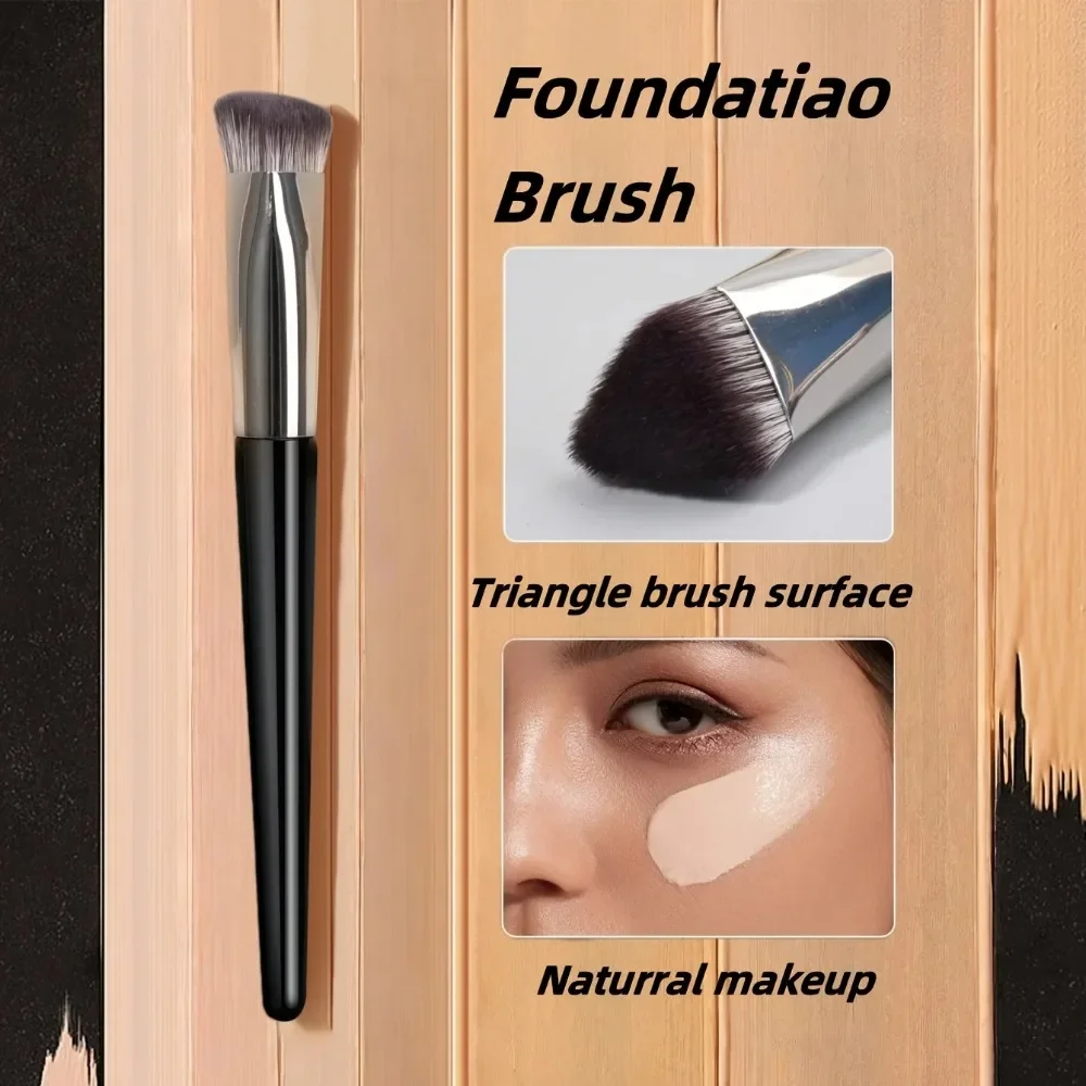 1 pieza ​ Brocha correctora sintética suave multiusos para crema BB debajo de los ojos, herramienta de maquillaje compacta de mezcla impecable ​