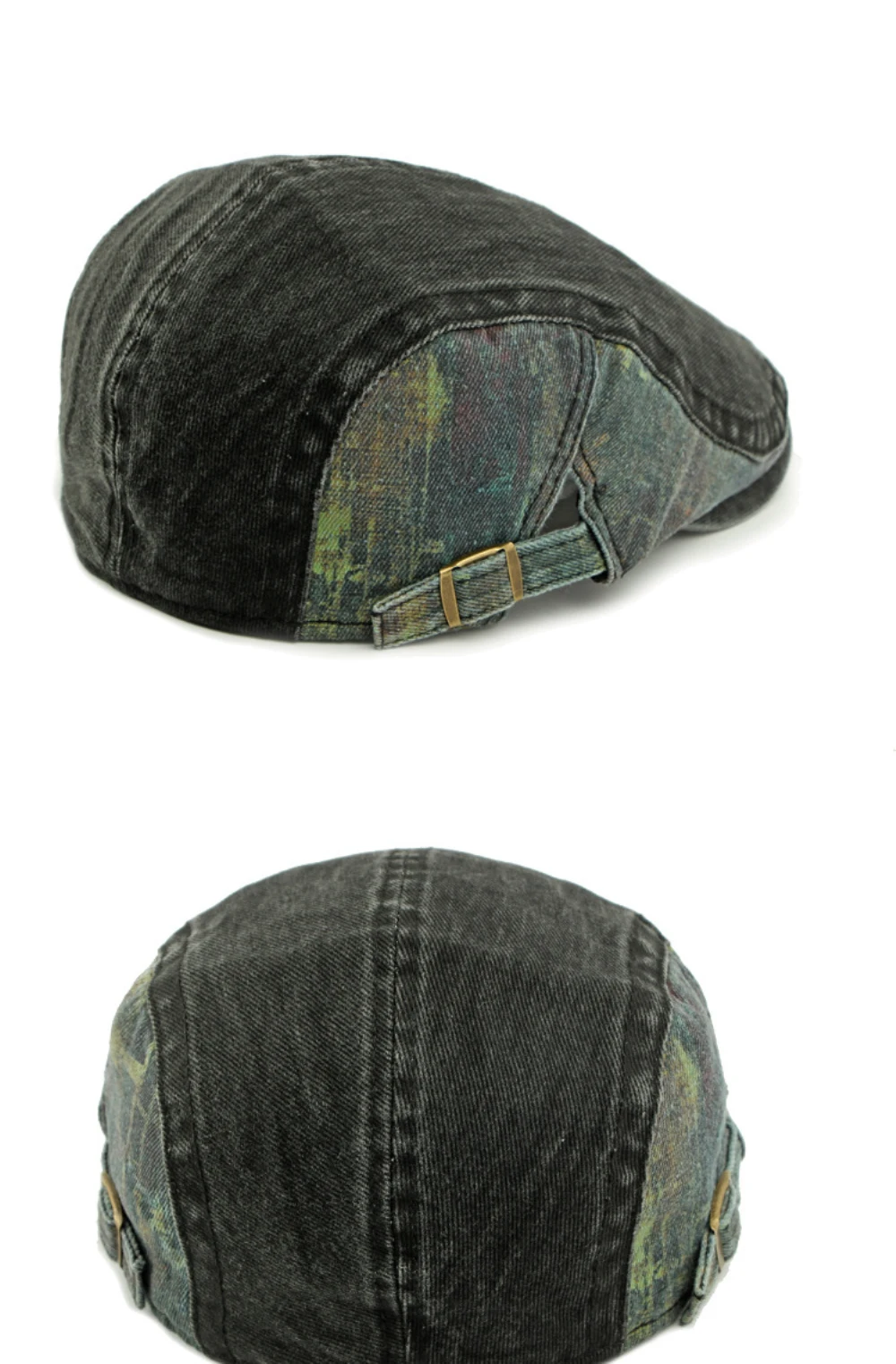 HT4788 Herren- und Damen-Baskenmützen für Frühling, Sommer und Herbst, Baumwollmütze im Retro-Patchwork-Stil, Künstler- und Malermütze, Unisex Ivy Flat Beret Cap – Detail 11