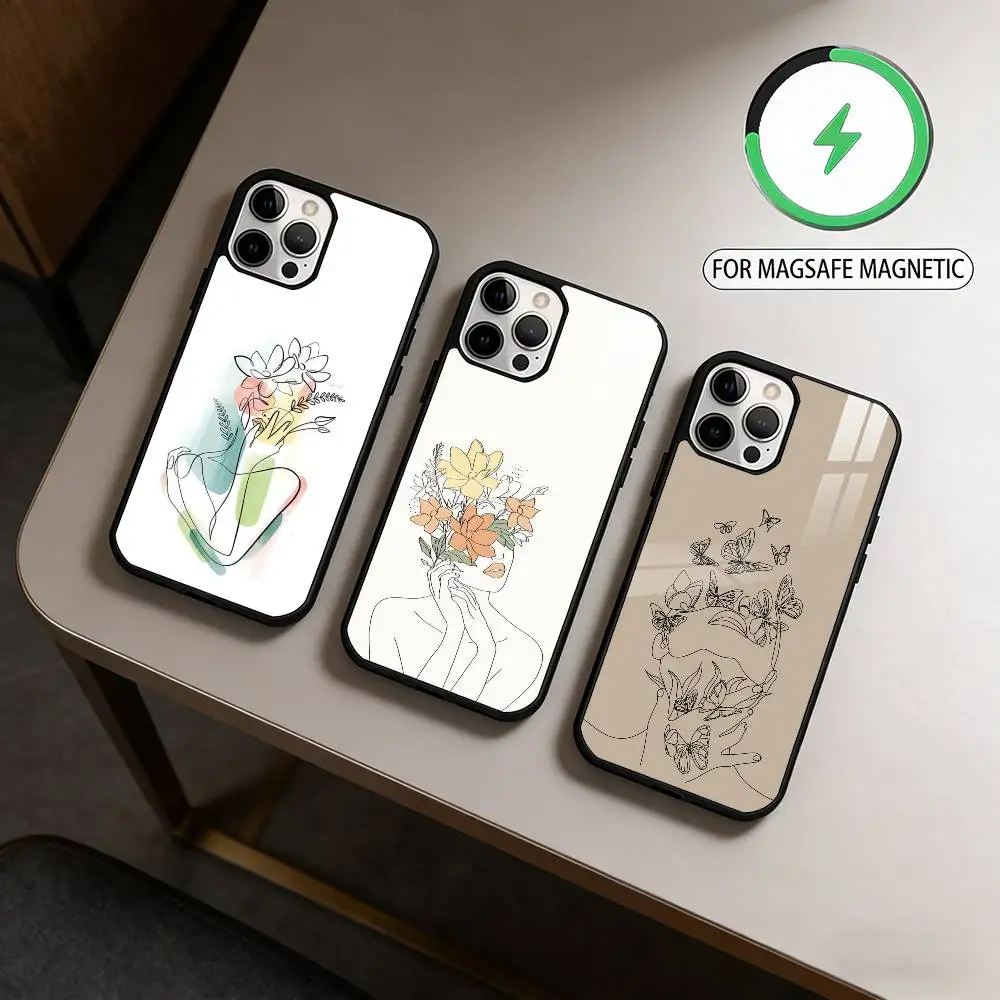 

G-Gentle G-Girl Pastel Phone Case For iPhone17,16,15,14,13,12,11 Plus,Pro Max Magnetic For Magsafe Wireless Charging