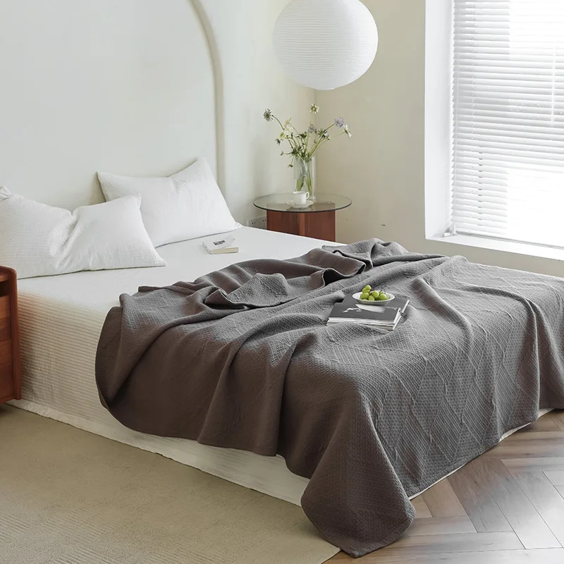 

100% Cotton 6-Layer Gauze Throw Blanket - Summer Air Conditioning Quilt, Lightweight Breathable Office Nap Cover & Sofa Cover
