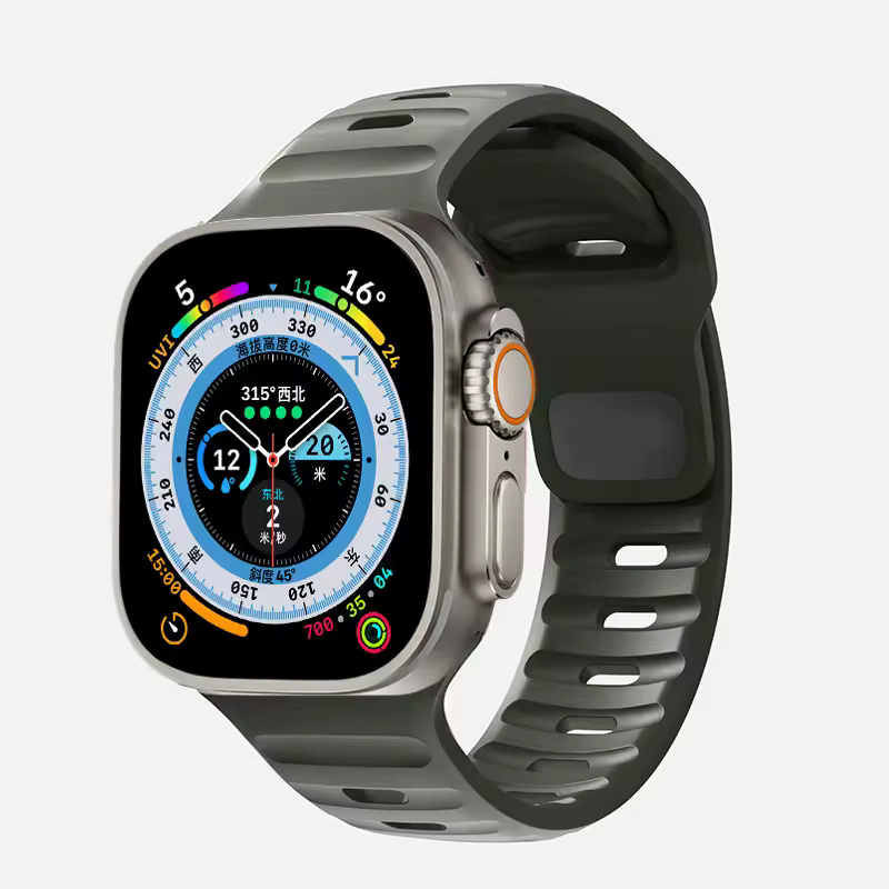Strap For Apple Watch Band 49mm 44mm 45mm 41mm 40mm 42mm 38mm Soft Silicone sport Bracelet iwatch Serise 8 7 SE 6 5 9 Ultra 49mm - Image 21