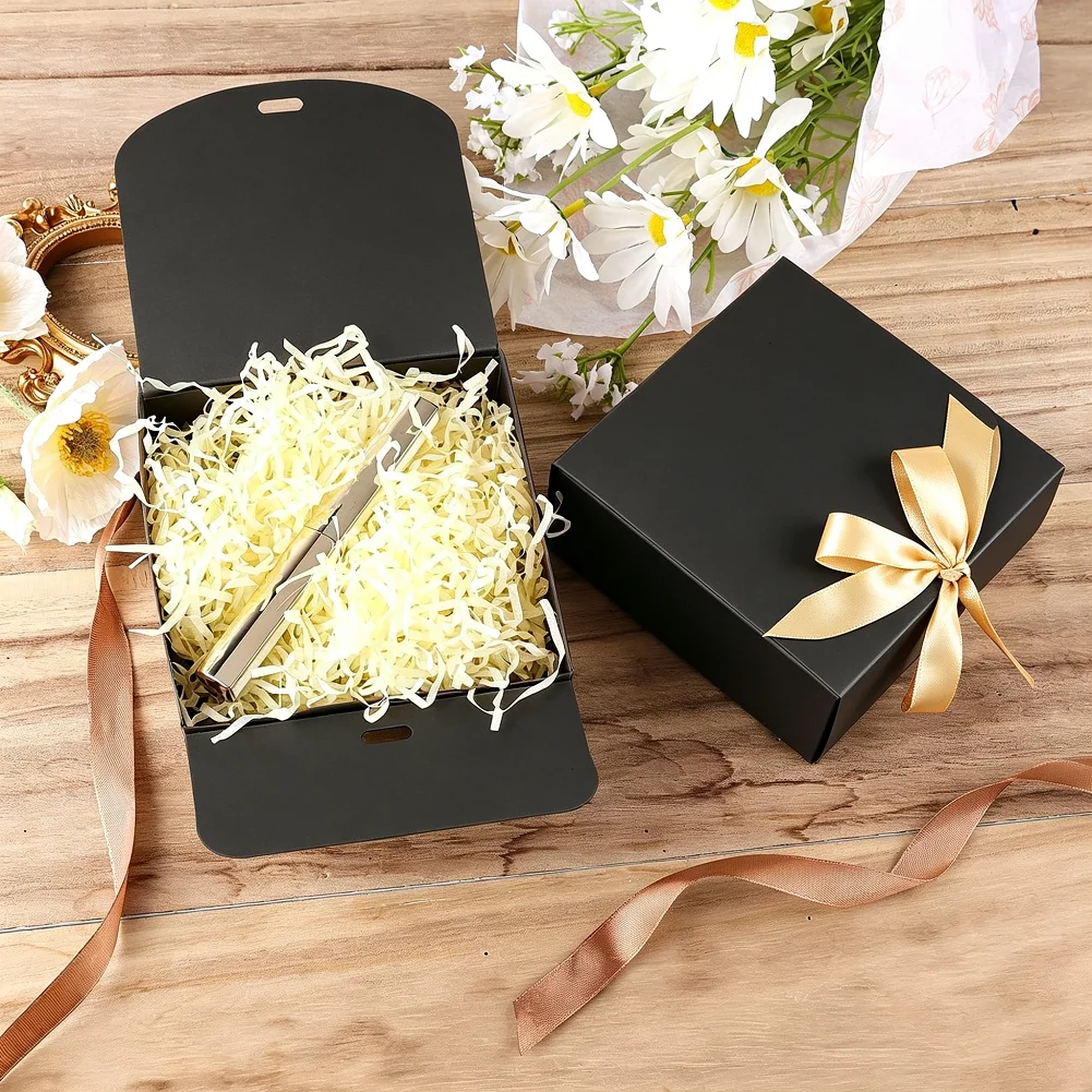 5 Stück Geschenkboxen mit Deckel Kraftpapier-Geschenkboxen für Geschenke Hochzeit Weihnachten Geburtstag Party Brautjungfern-Antragsboxen – Detail 8