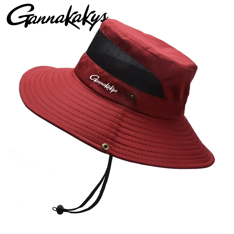 

2024 New Product Unisex Summer Fishing Hat Mesh Breathable Outdoor Mountaineering Fisherman Hat Large Brim Sun Visor Hat