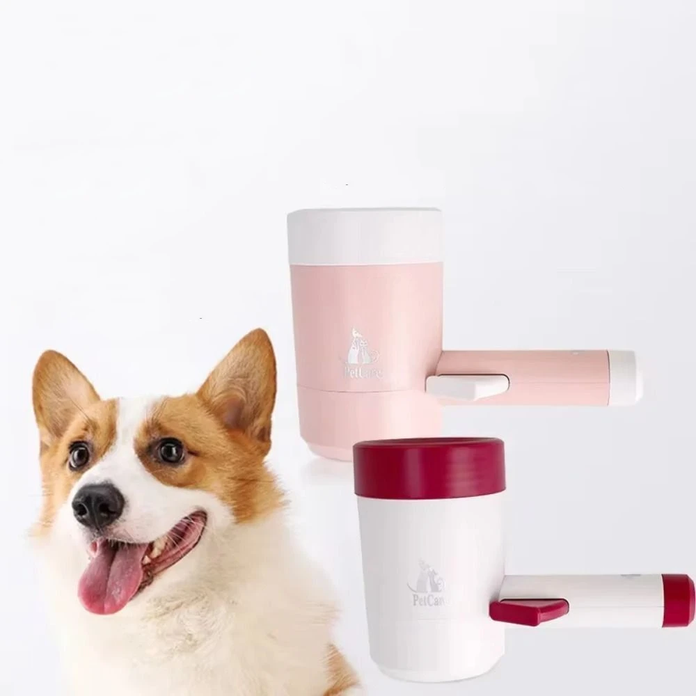 

Soft Silicone Pet Foot Washing Cup Automatic Press Button Dog Paw Cleaner Cup Manual Portable Dog Feet Washer Dirty Paw