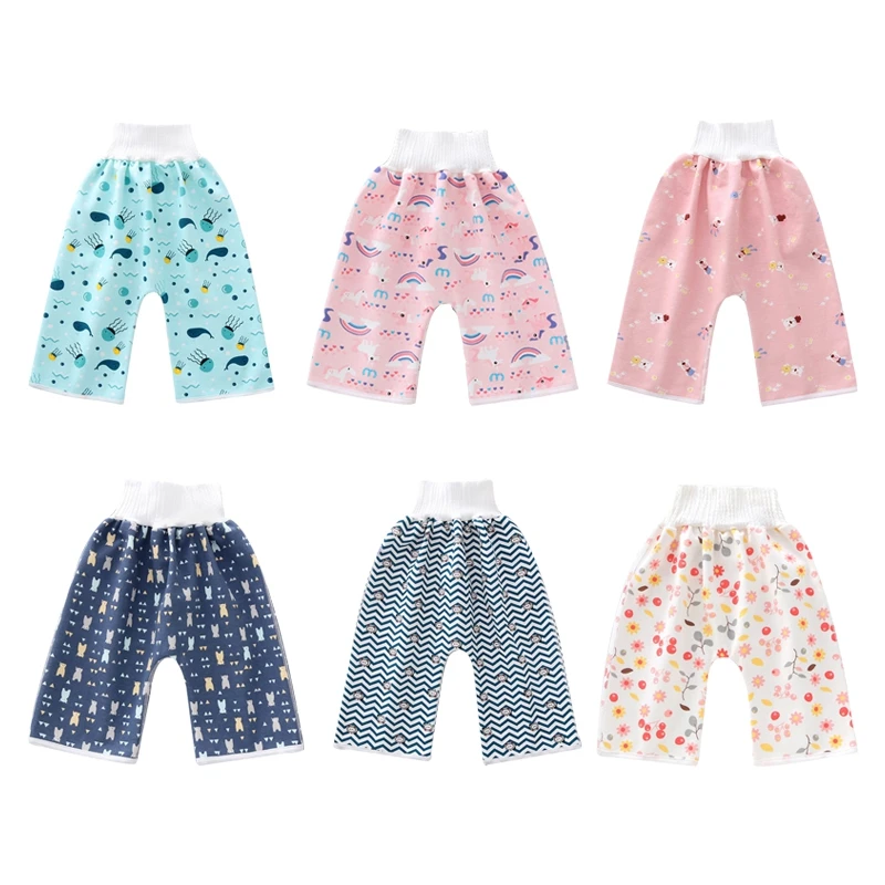 Infant Leak Proof Urine Traiing Baby Diaper Waterproof Cotton Diaper Pants for Baby Breathable Training Pants Toddler Nappy