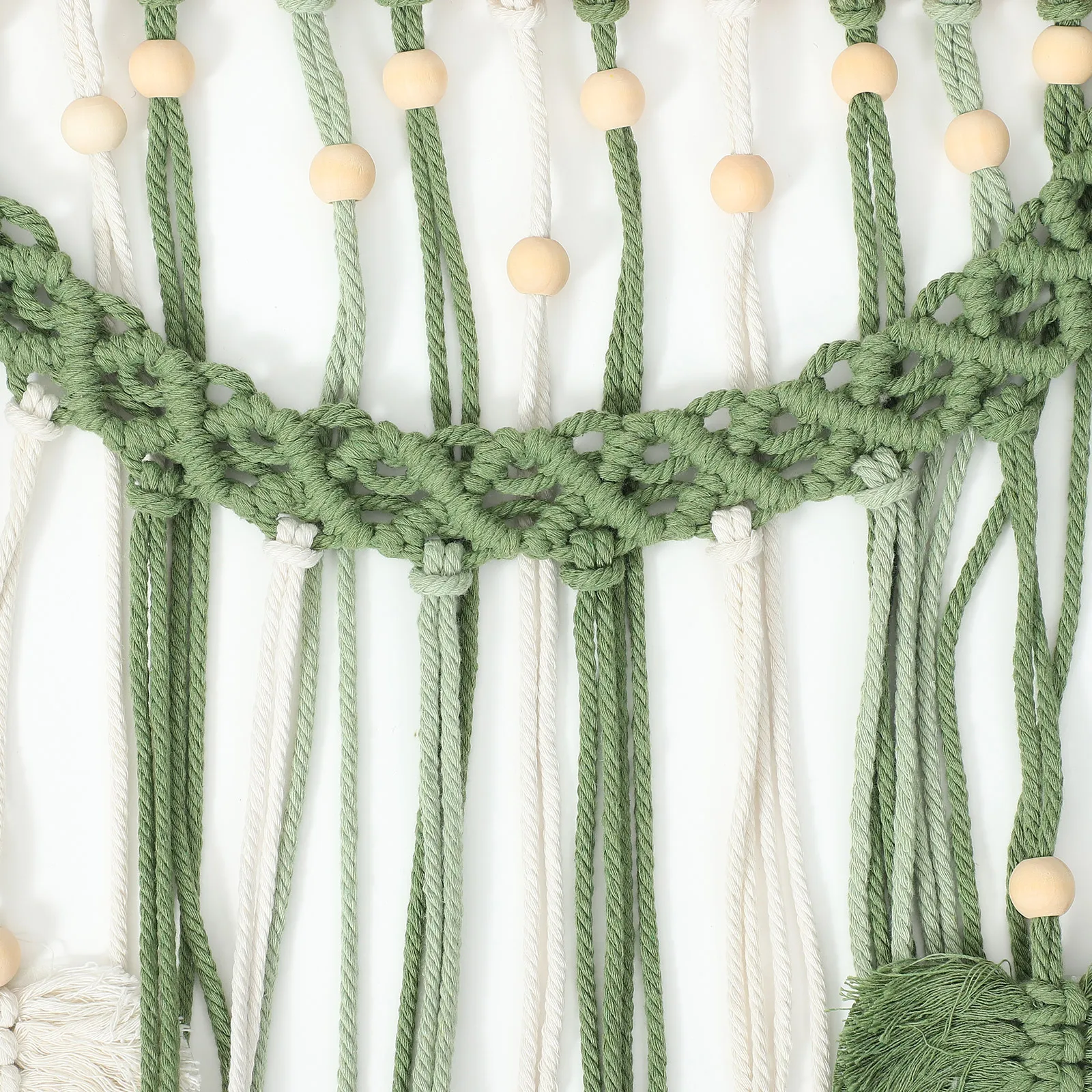 

Nordic Style Hand Woven Leaf Tapestry Hanging Decor Macrame Tassel Pendant Home Art Bedroom Living Room Woven Wall Hanging