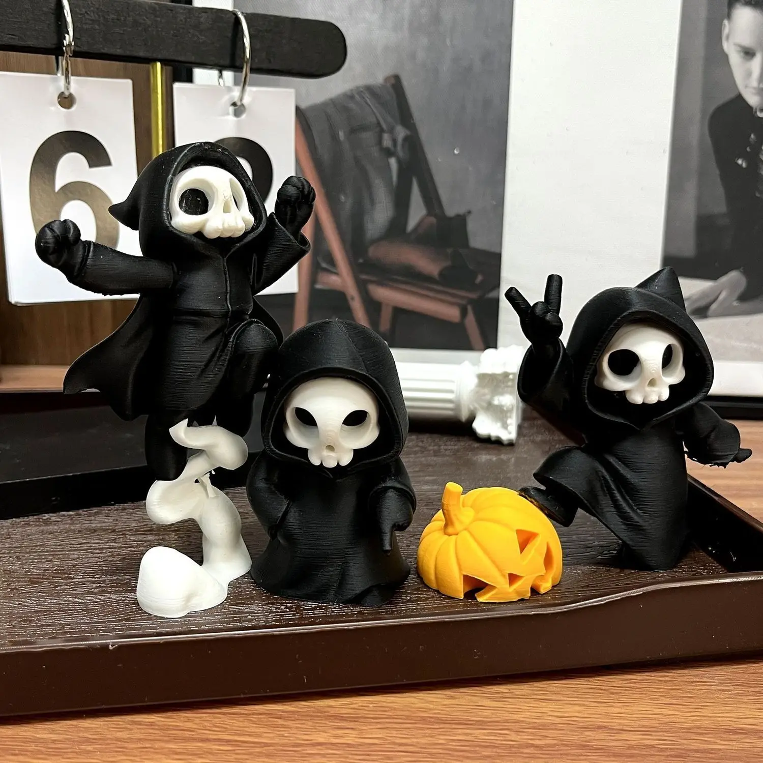 

Funny Anime Style Ghost Reaper 3D Model, Quirky Desk Decor for Office & Gaming Setup, Stress Relief Gift for Adults