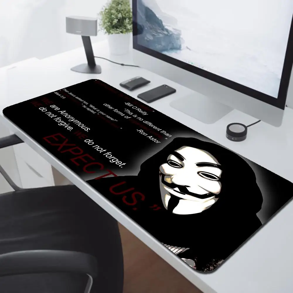 

Gaming Mouse Pad 900 × 400 Anonymous Gamer Keyboard Keycaps Table Pads Desk Accessories Deskmat Computer Mat Mausepad Wrist Rest