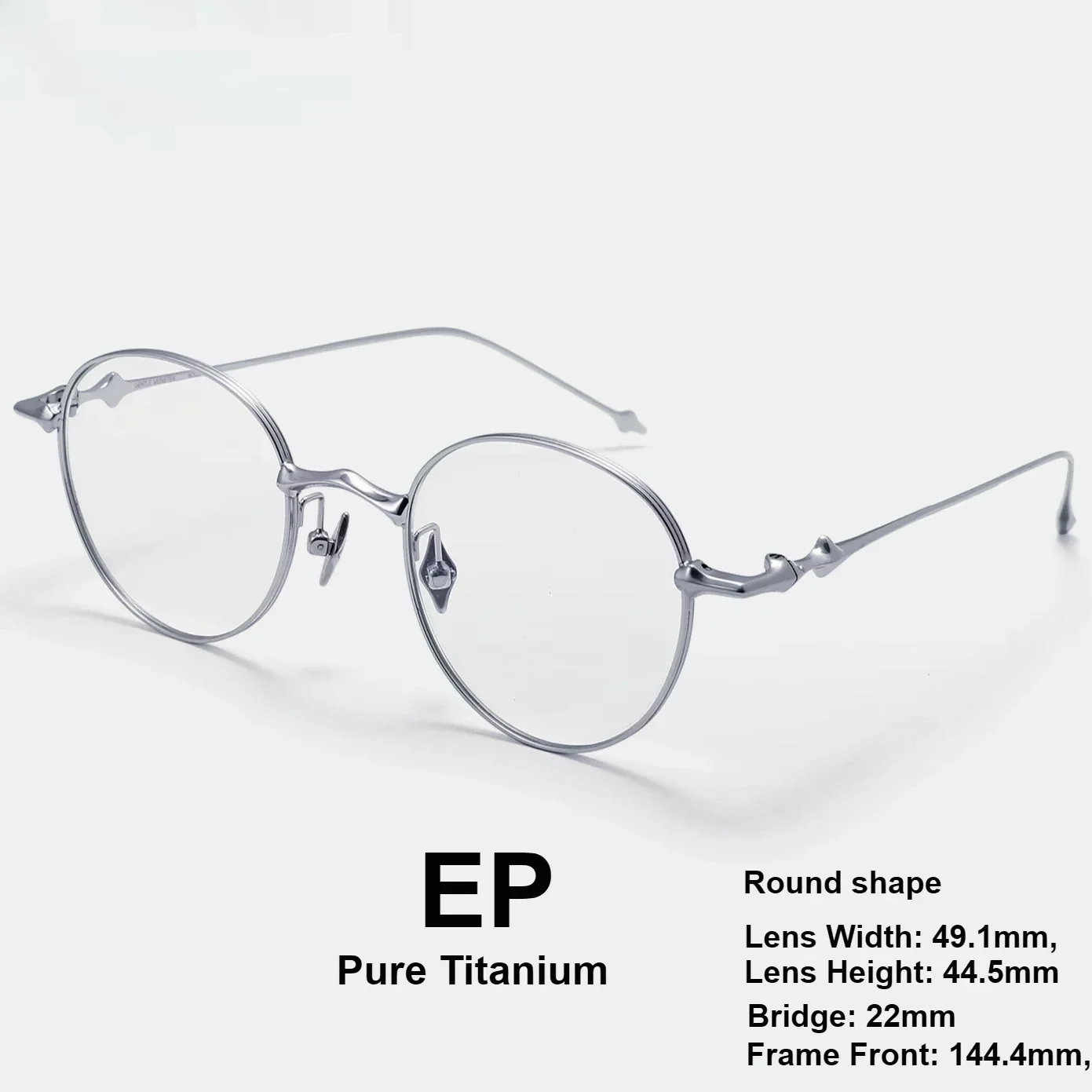 Korean Luxury Brand Eyeglass Frames Women Vintage Pure Titanium Round Glasses Frame Men Prescription Spectacles EP