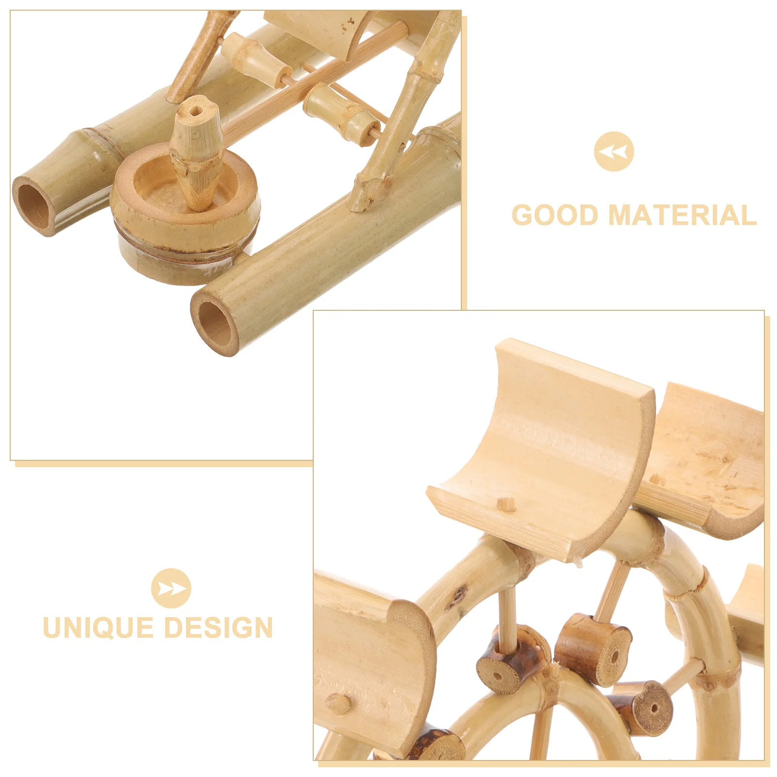 

Bamboo Water Wheel Handmade Desktop Ornament Table Decoration Bamboo Watercart Craft Waterwheel Decoration for Home Decor