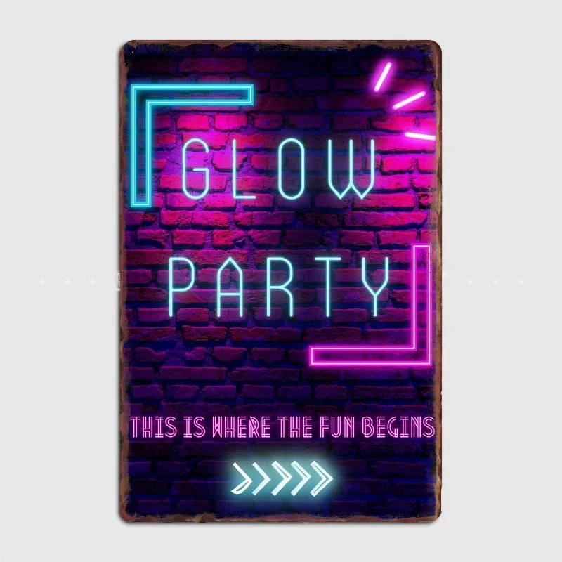 

Party Plans Metal Poster Garage Decoration Living Room Cinema Living Room Custom Tin Sign Poster