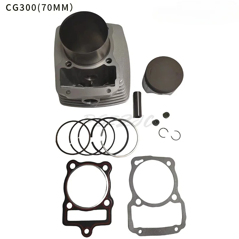 

Комплект цилиндров двигателя мотоцикла, поршень, подходит для CG250 CG300, поршень цилиндра в сборе 70 мм