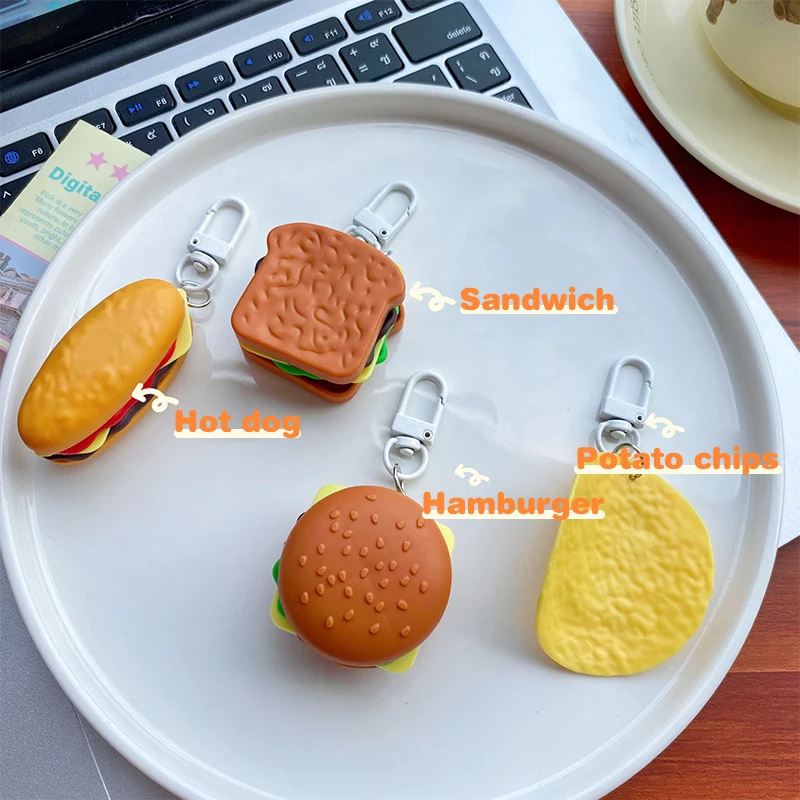 Fashion Creative Simulated Food Keychain Sweet Funny Food Keychain Pendant Backpack Hanging Decoration Accessories Gifts