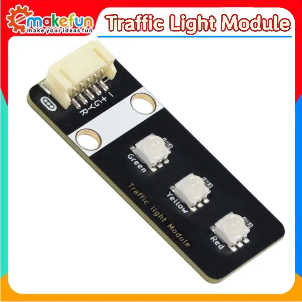Traffic Light Module Red/Yellow/Green 3‑Color LED Independent IO Control 3~5V for Arduino/ESP32/micro:bit