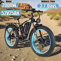 FINDER26 E-Bike 2000W Dual Motor 52V25AH Battery Hydraulic Braking Electric Bicycle 26-Inch Fat Tires All Terrain Electric Bike