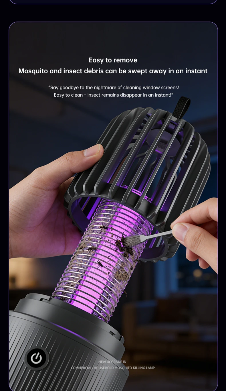 TINSOL Elektrische UV-Mückenfalle USB-Aufladbar Geeignet für Innen- und Außenbereich Mückenabwehrlampe – Detail 23