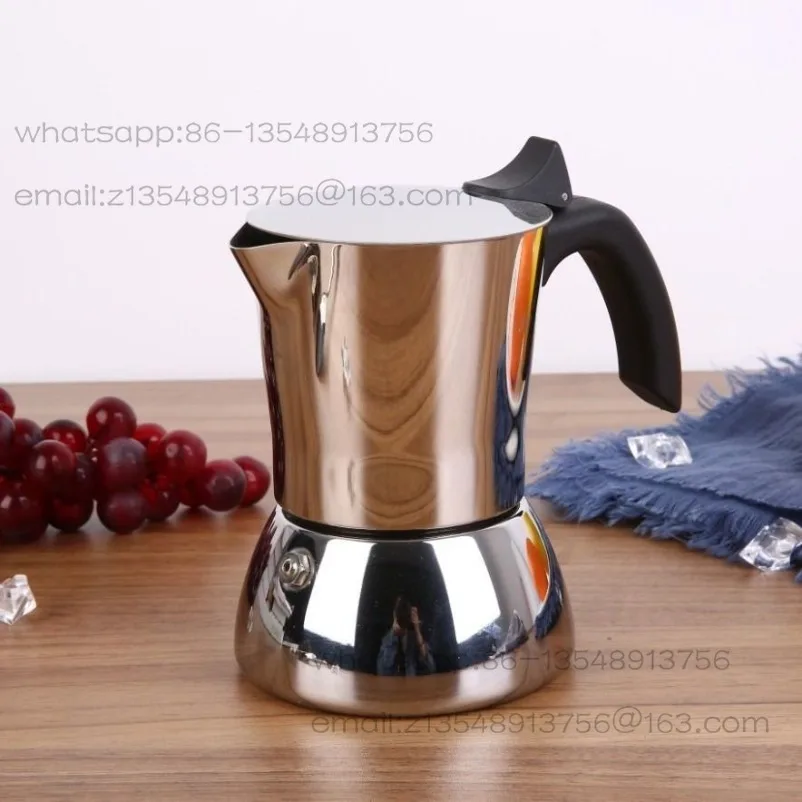 304 Stainless Steel Mocha Coffee Pot Espresso Convenient Italian Mocha Pot Household Mocha Pot