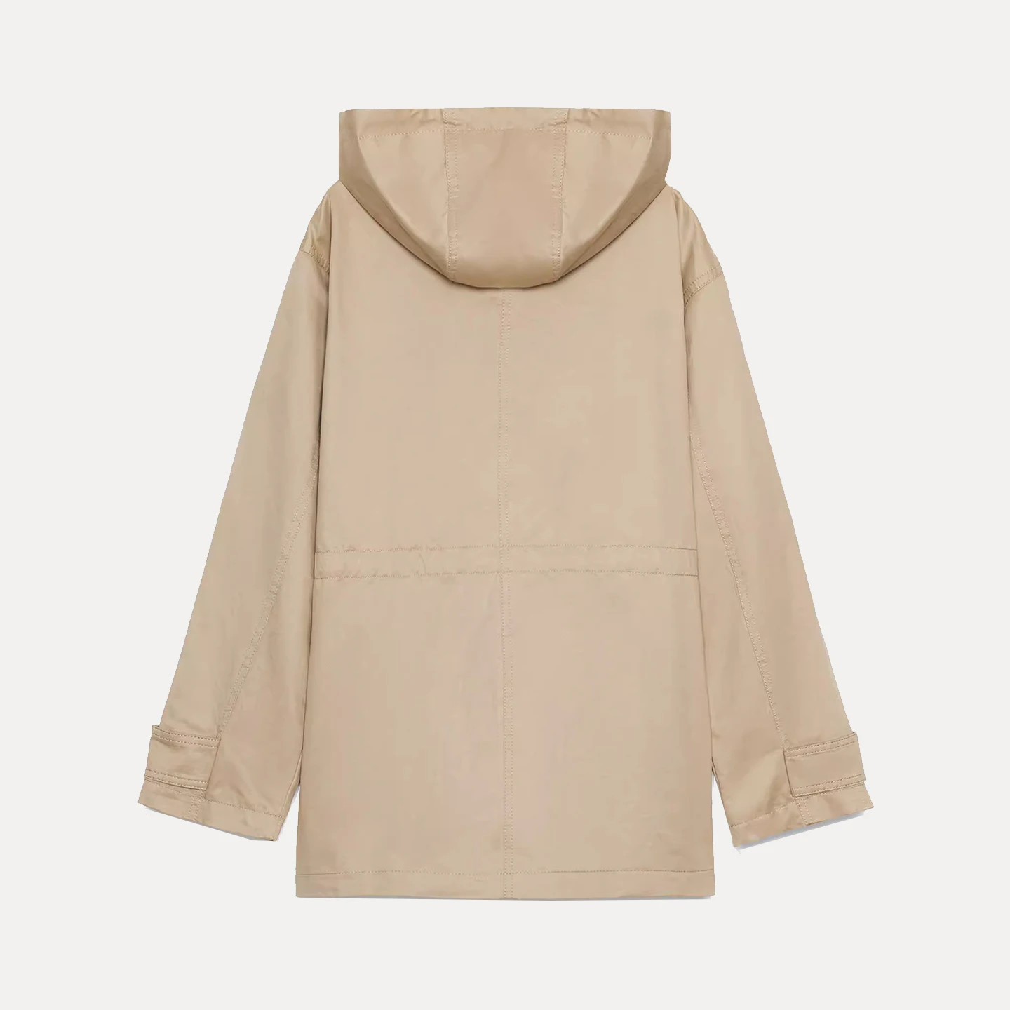 

Z 2025 New Women's Faionable Hooded Jaet with Multiple kets Versatile Outerwear Long Sve Commute Sle