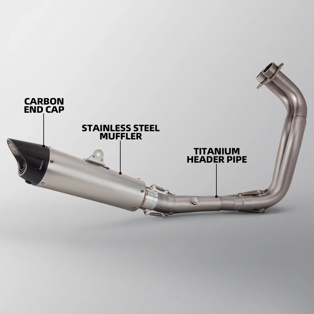 

Zar exhaust Titanium alloy full motorcycle exhaust escape system kit for YAMAHA MT07 XSR700 FZ07 TRACER700 GT 2014-2024