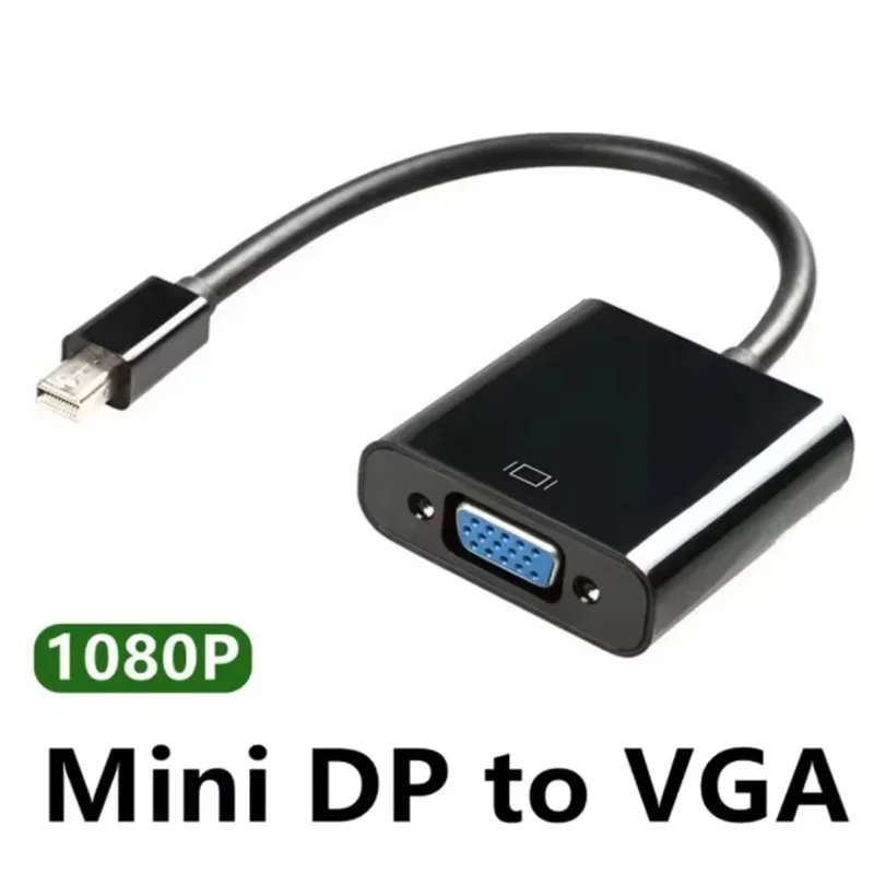 1/2/4/6pcs Mini DisplayPort Display Port Mini DP to VGA Adapter Cable Mini Thunderbolt to VGA Converter Cable For HDTV MacBook