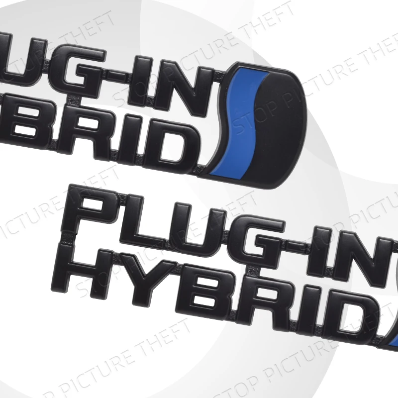 Metal Alloy Plug-in Hybrid Logo Car Trunk Fender Sticker Side Emblem Badge For Toyota RAV4 Camry RAV4 Prius Prado C-HR Hilux GR