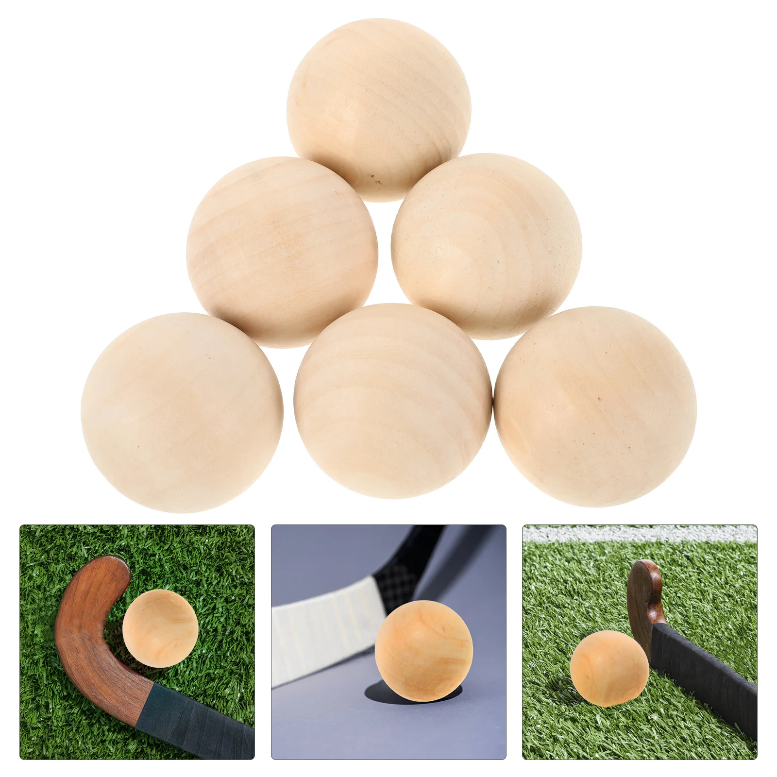 

15 Pc Outdoor Hockey Balls Roller Mini Natural Craft Practice No-bounce Floorball